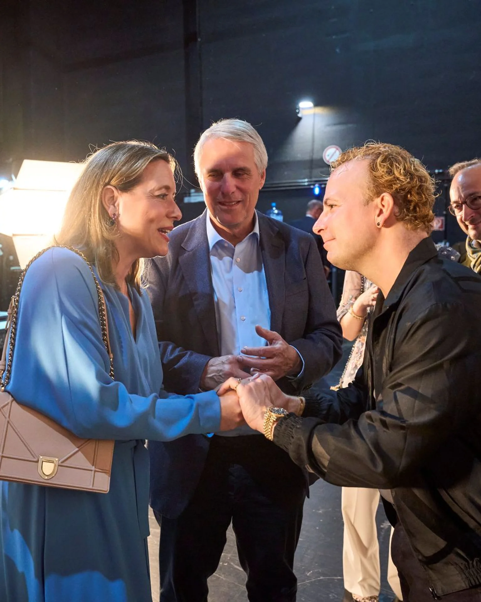 Die Paten des Konzertabends beim Flash mit dem Dirigenten Yannick Nézet-Séguin.